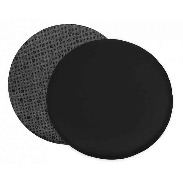Podsedák na židle antracitový 38 cm, imitace kůže