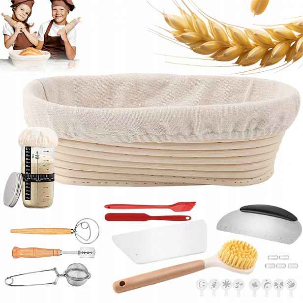 Profesionální Pekařský Set S Oválným Košem 24 CM Je Ideálním Dárek