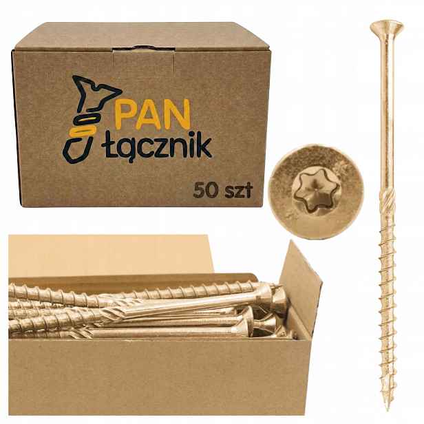 Tesařské Vruty Do Dřeva 8x340 Kuželové Torx 50 Ks 08340 Pan Łącznik