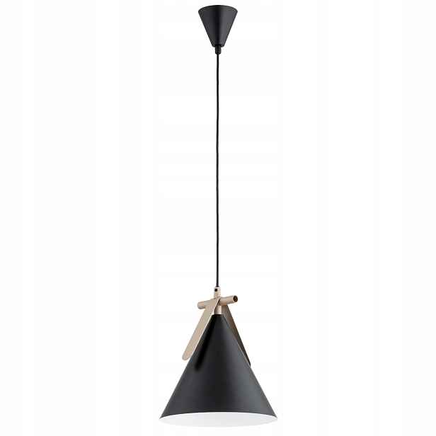 Alfa Felix závěsná lampa kužel černo-béžová 1xE27 15W