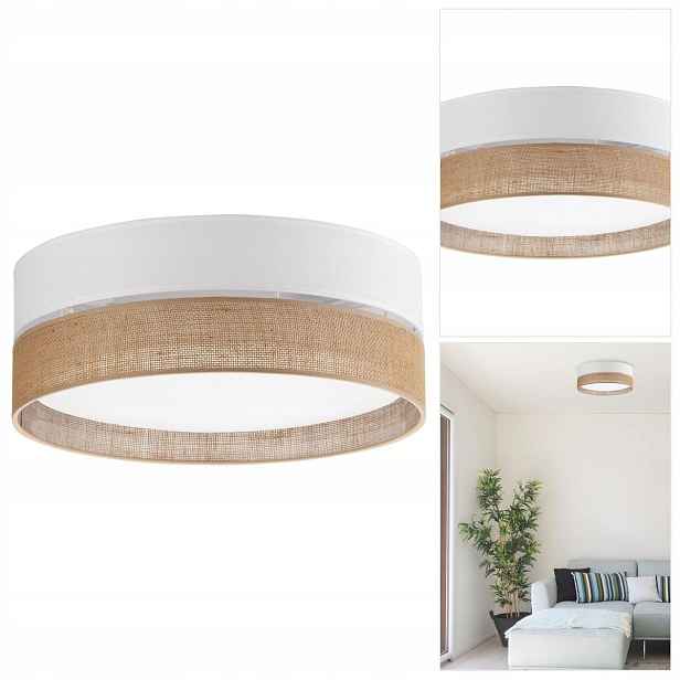 Bílá stropní svítidlo Linobianco s útulnou atmosférou v pracovně Tk Lighting