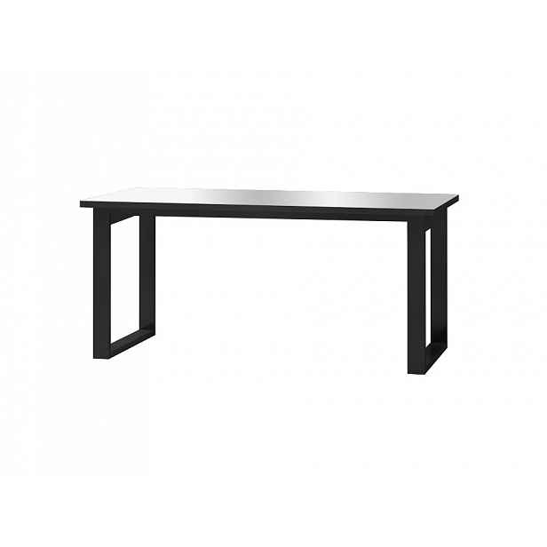 HELIO TYP 92 rozkládací stůl, černá/šedé sklo, 170-200 x 90 x 76 cm