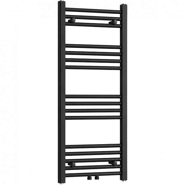 Koupelnový radiátor Benito - středové připojení 50mm/boční - 343 W - černá matná - 1000x450 mm