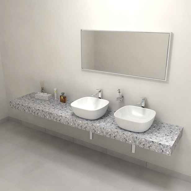 Sapho TAILOR rockstone deska 230x50 cm, provedení límce C
