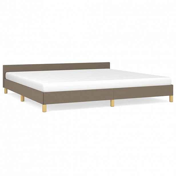 vidaXL Rám postele bez matrace taupe 200 x 200 cm textil