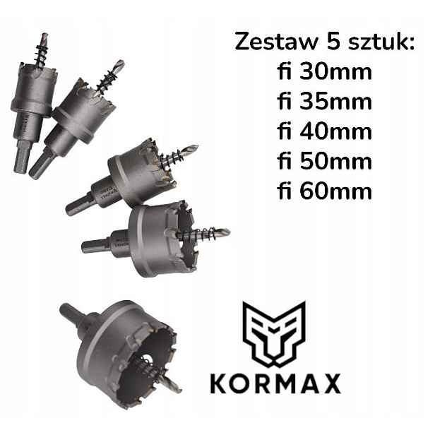 Karbidové děrovací pily Tct vrtáky Děrovací Korunkový Vrták na kov 5 ks