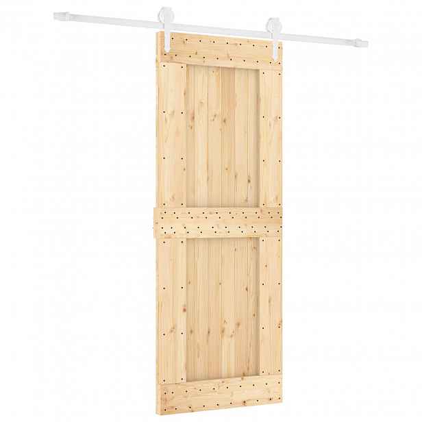 vidaXL Posuvné dveře 80 x 210 cm Masivní borové dřevo (neupravené)