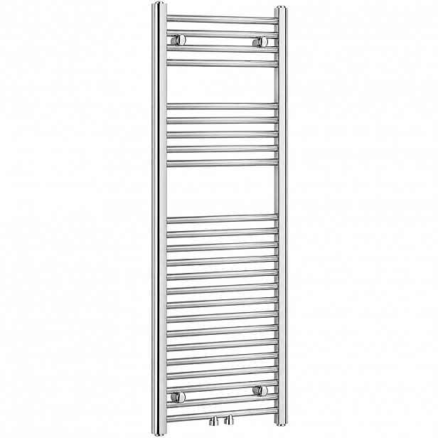 Koupelnový radiátor Benito - středové připojení 50mm/boční - 377 W - chrom - 1200x450 mm