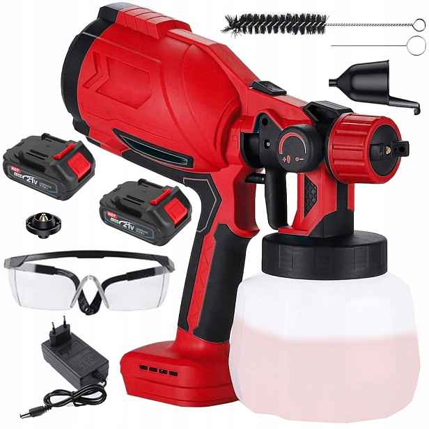 Malířská Pistole 800 ML Bezdrátová 1.8 MM Univerzální Na Stěny