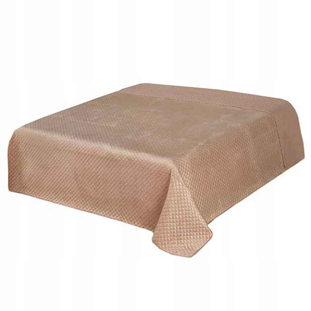 Přehoz na postel pohovka 220x240 prošívaný 7082 Velvet hnědý