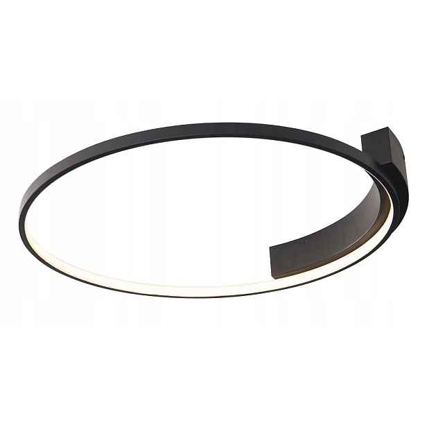 stropní svítidlo Led moderní černá kulatý prstenec 60 cm 3000K Maxlight