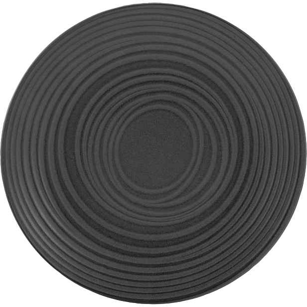 Talíř mělký Lava Stone 27 cm, černý 6 ks