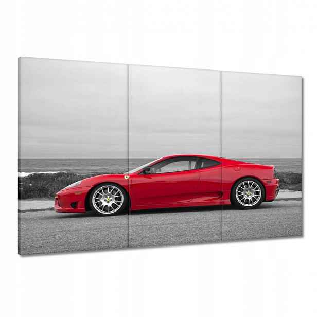 Obrazy 120x80 Červené ferrari na pláži