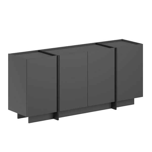 Antracitová komoda s dírou na kabely 180x80x45 cm Dorma – Kalune Design
