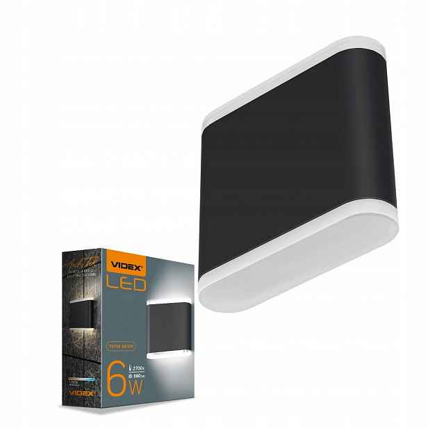 Fasádní svítidlo Dvoustranné nástěnné svítidlo Slim Led Černá 6W 2700K třída IP54