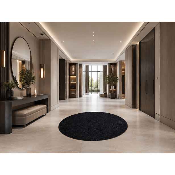 Kusový koberec Life Shaggy 1500 antra kruh, 200x200 (průměr) kruh, šedá, ložnice, Ayyildiz