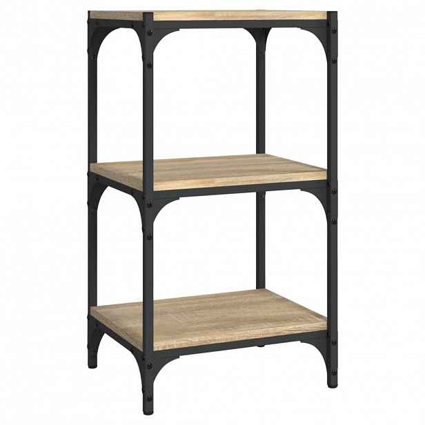vidaXL Knihovna dub sonoma 40x33x70,5 cm kompozitní dřevo a ocel