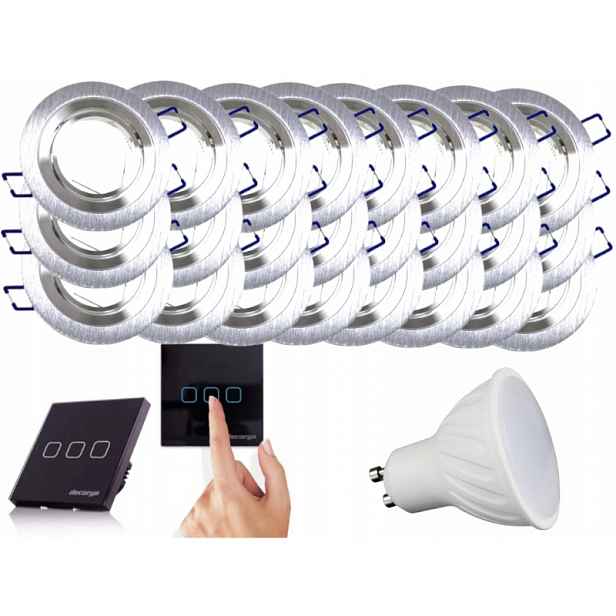 Sada světel Halogen Led 24x Vypínač Žárovky