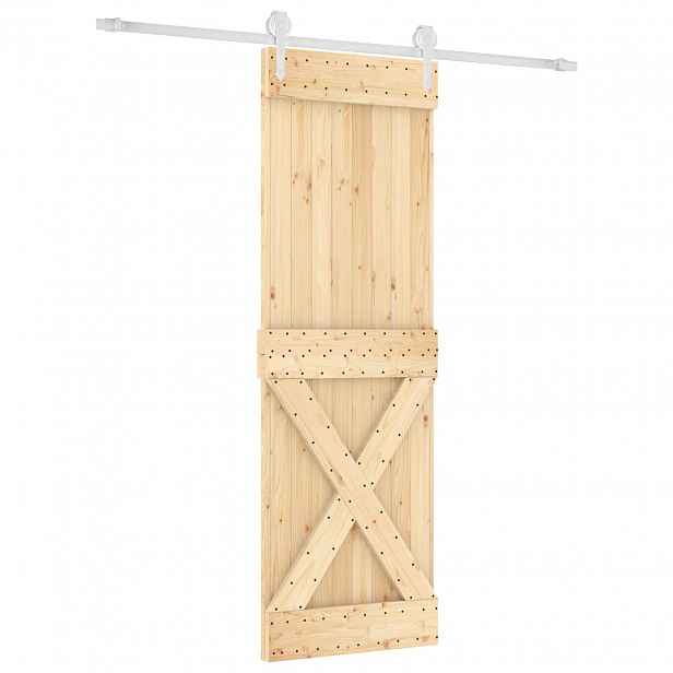 vidaXL Posuvné dveře 70 x 210 cm Masivní borové dřevo (neupravené)
