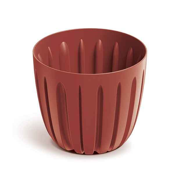 Prosperplast Plastový květináč WARIOS retro červený, varianta 16,8 cm