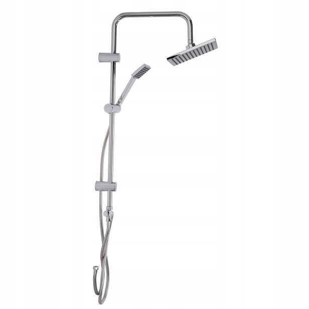 Sprchový Sloup S Dešťovou Sprchou Stříbrný Nerezová Ocel 150 CM 20 X 20 CM