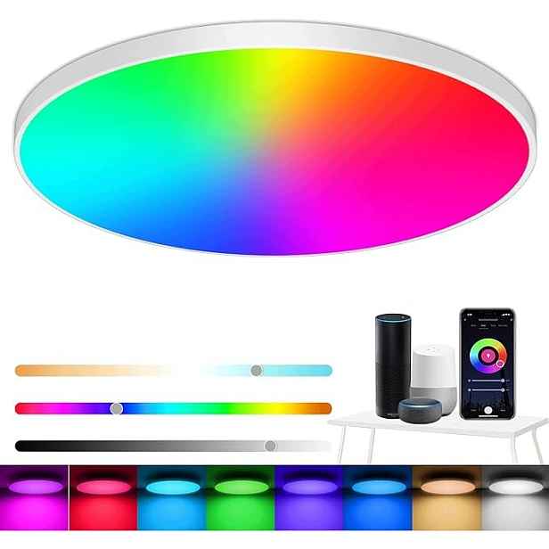 Stropní Svítidlo Rgb Led 2600LM 24W 2700K 6500K Stmívatelná 30CM