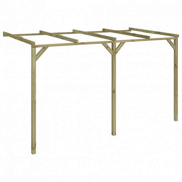 vidaXL Zahradní pergola ke zdi 2 x 4 x 2,2 cm dřevo