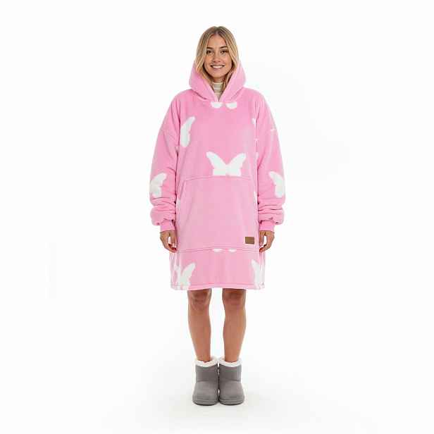 Agnė Kuzmickaitė x Vitapur mikinová deka s rukávy Butterfly