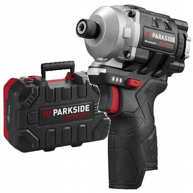 Aku rázový utahovák Parkside Pdssap 12V šroubovák 170 Nm Kufr