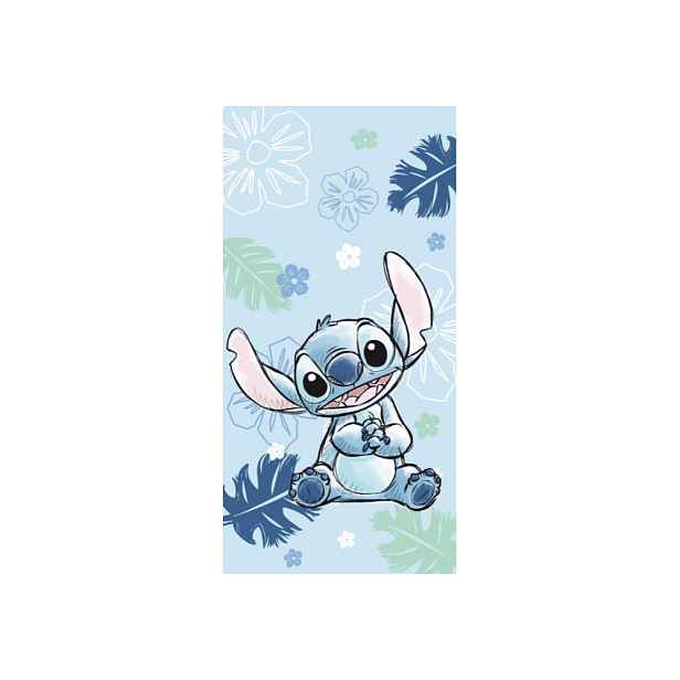 Modrá bavlněná dětská osuška 70x140 cm Lilo and Stitch "Ohana Blue" – Jerry Fabrics