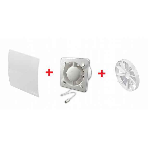 Ventilátor 125 mm s tažným spínačem ventil