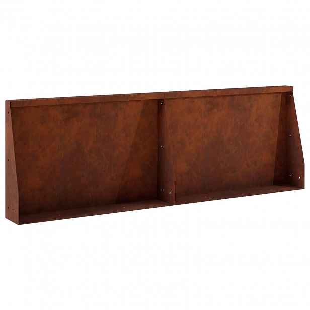 vidaXL Opěrná zeď 2 ks 60 x 12 x 40 cm Povětrnostně odolná ocel Rezavá