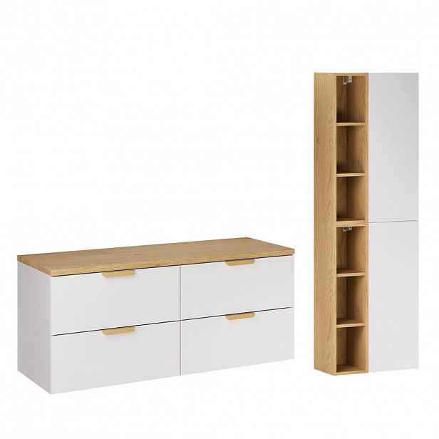 Petits-meubles KOUPELNOVÝ NÁBYTEK 120.6cm Oria 2er-Set Bílá