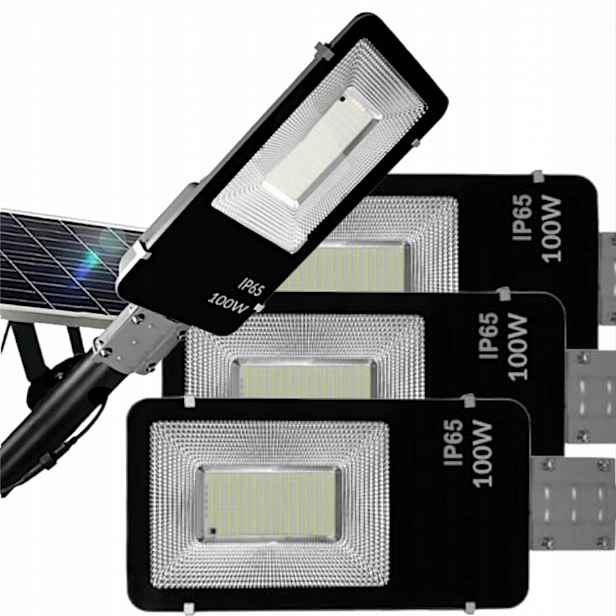 4X Solární Lampa Led Lampa 100W IP65 Zahradní Pouliční Lampa Senzor Soumraku