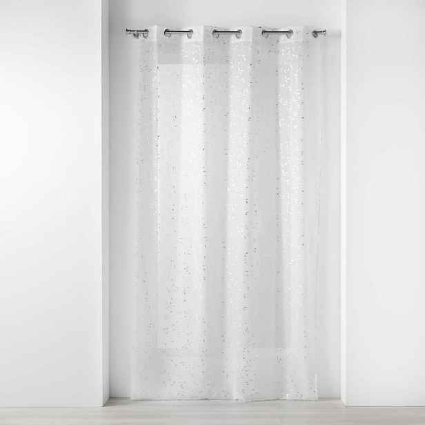 Bílá/ve stříbrné barvě voálová záclona 140x240 cm Floressia – douceur d'intérieur