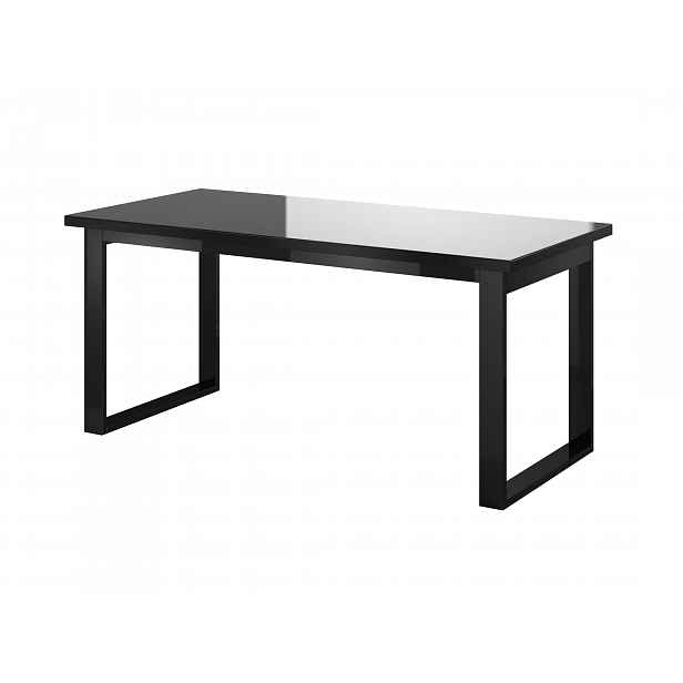 HELIO TYP rozkládací stůl, černá/černé sklo, 170-200 x 90 x 76 cm
