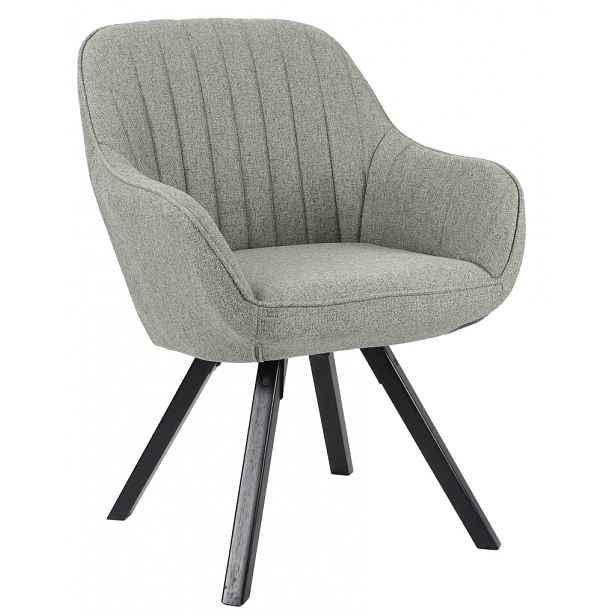 Jídelní židle Chrissy, světle zelená tkanina