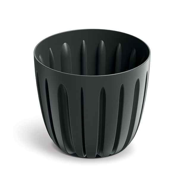 Prosperplast Plastový květináč WARIOS šedý, varianta 16,8 cm