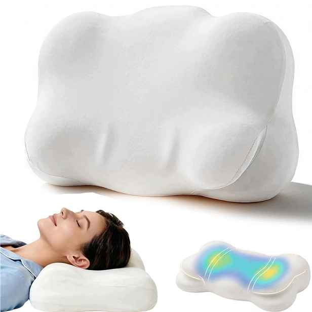 Ergonomický Ortopedický Polštář Memory s regulací výšky, bílý
