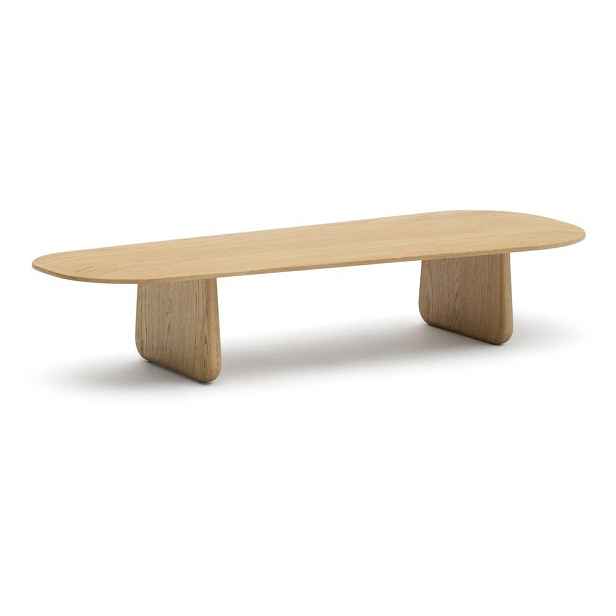 Konferenční stolek z dubového dřeva v přírodní barvě 64x146 cm Pirita – Kave Home