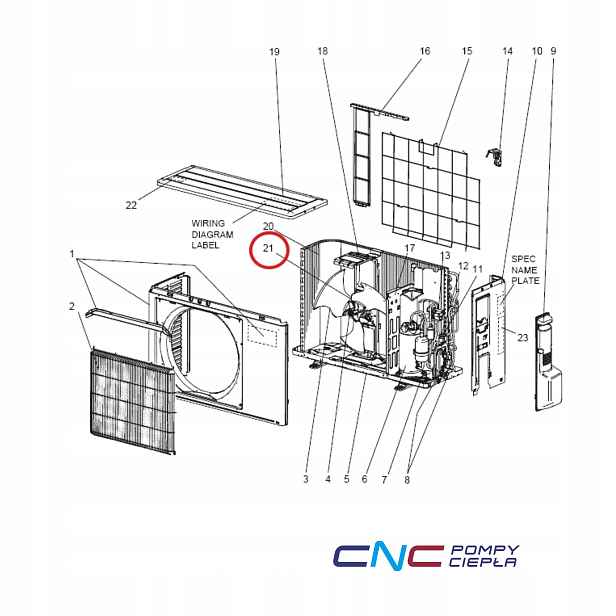 Mitsubishi G2W001350 T2WEB5301 Motor ventilátoru klimatizace, jeden vnější