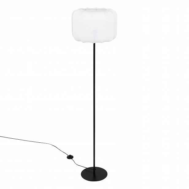 Stojací lampa Tobie s bavlněným stínidlem, Ø 37 × 150 cm