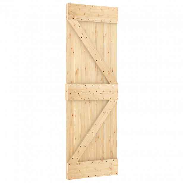 vidaXL Posuvné dveře NARVIK 70 x 210 cm (152,5 cm) Přirozená a černá