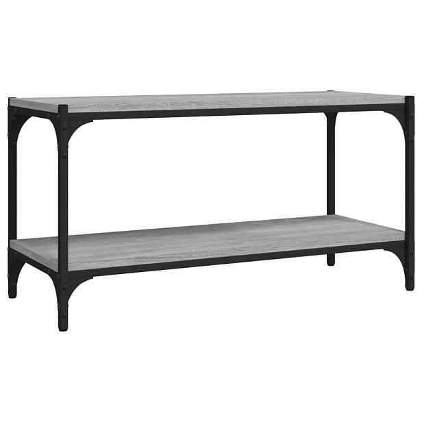 vidaXL TV skříňka šedá sonoma 80 x 33 x 41 cm kompozitní dřevo a ocel