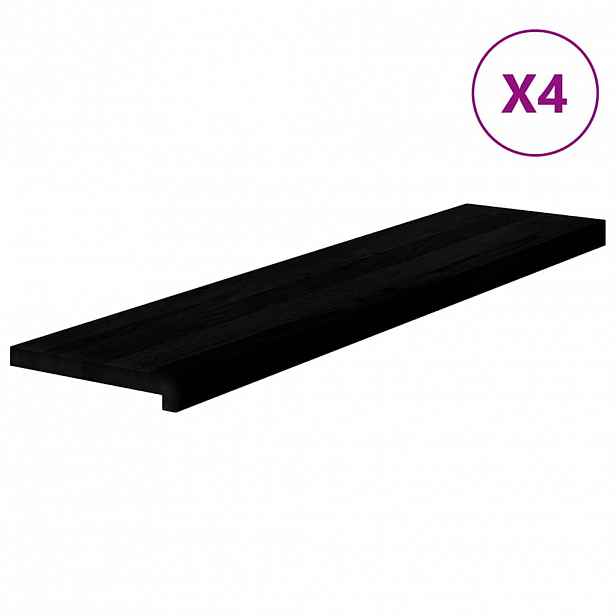 vidaXL Nášlapy na schody 4 ks světle hnědé 110x30x2 cm masivní dub