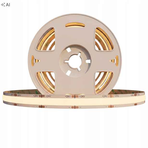 Led pásek 24V Cob 10 m IP20 Světlo 320 LED/metr Silné 3000 K Světlo Teplé