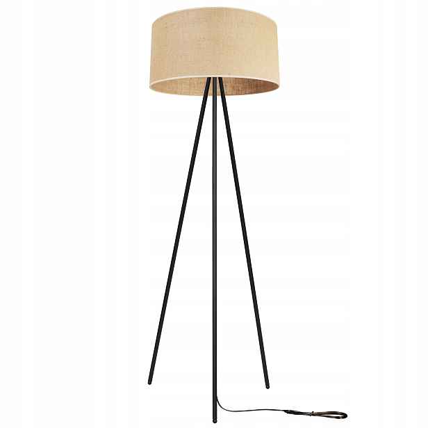Stojací Podlahová Lampa Trojnožka Kovová Stínidlo 45 CM