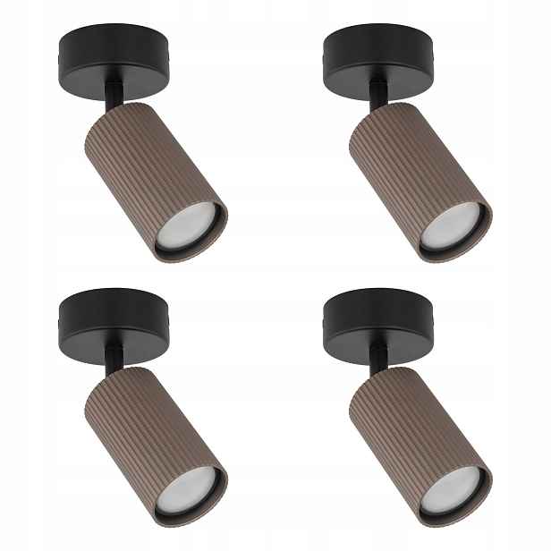 Tk Lighting Sada 4x spot reflektorová lampa Tune Brown 16146