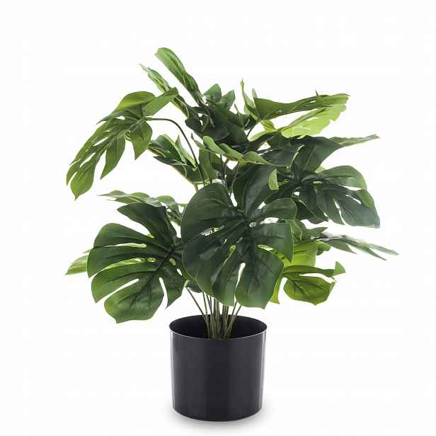 Umělá dekorativní rostlina Monstera umělá monstera v květináči, 55 cm