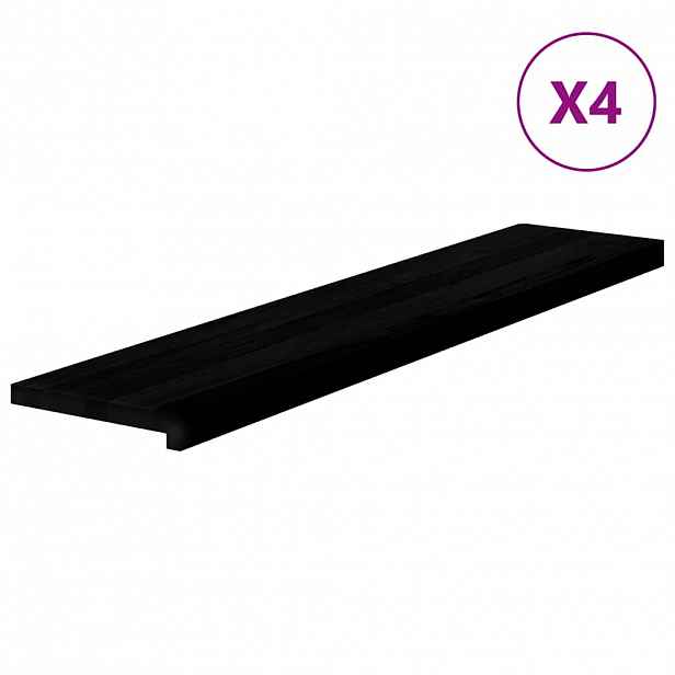 vidaXL Nášlapy na schody 4 ks světle hnědé 120x30x2 cm masivní dub